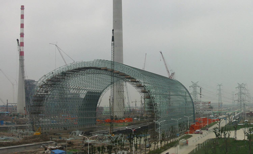 汉川发电厂球形网架